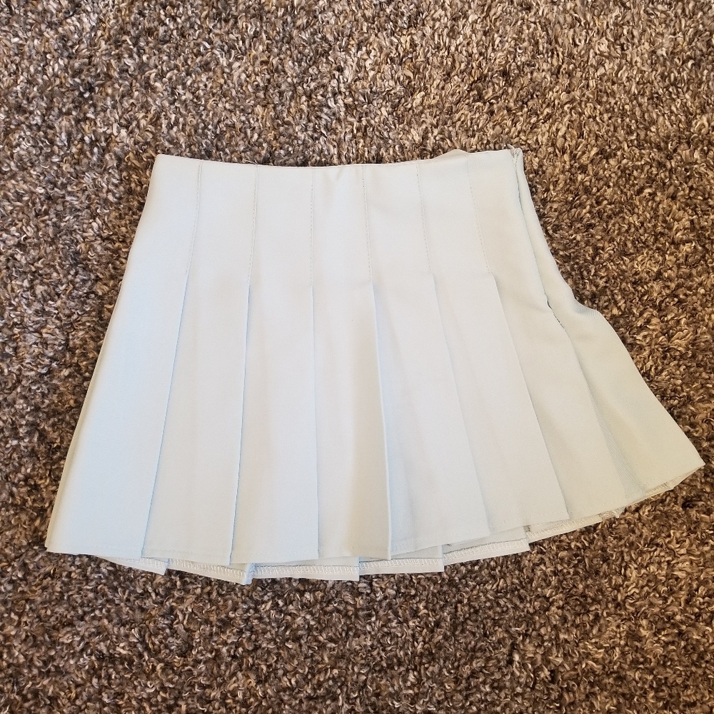 Light blue mini skirt